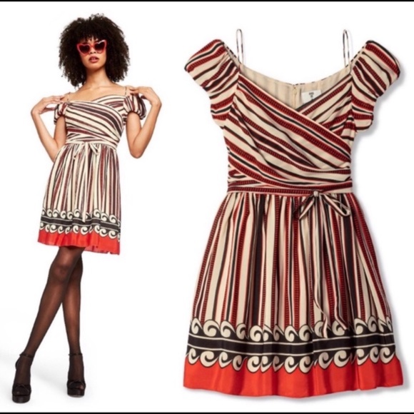 Anna Sui for Target silk striped dress - Picture 2 of 11